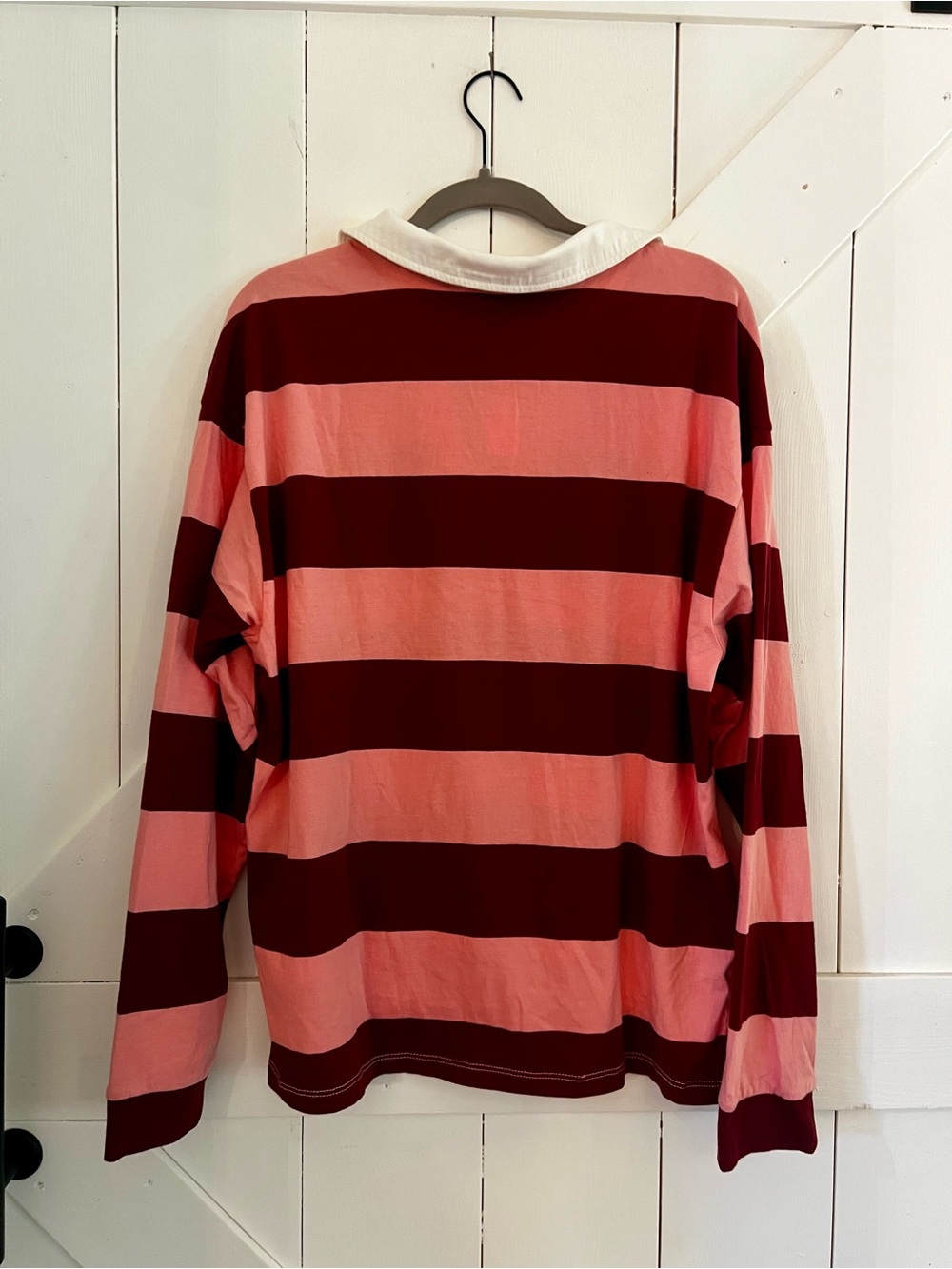 Anthropologie Pilcro Stripe Long Sleeve Rugby Polo Shirt NWT M - Picture 4 of 6